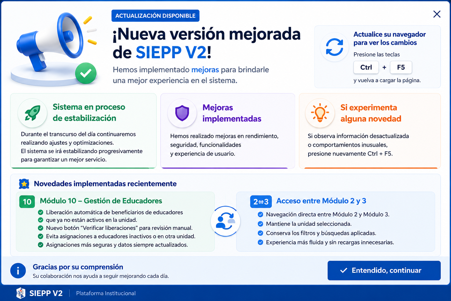 Aviso institucional SIEPP
